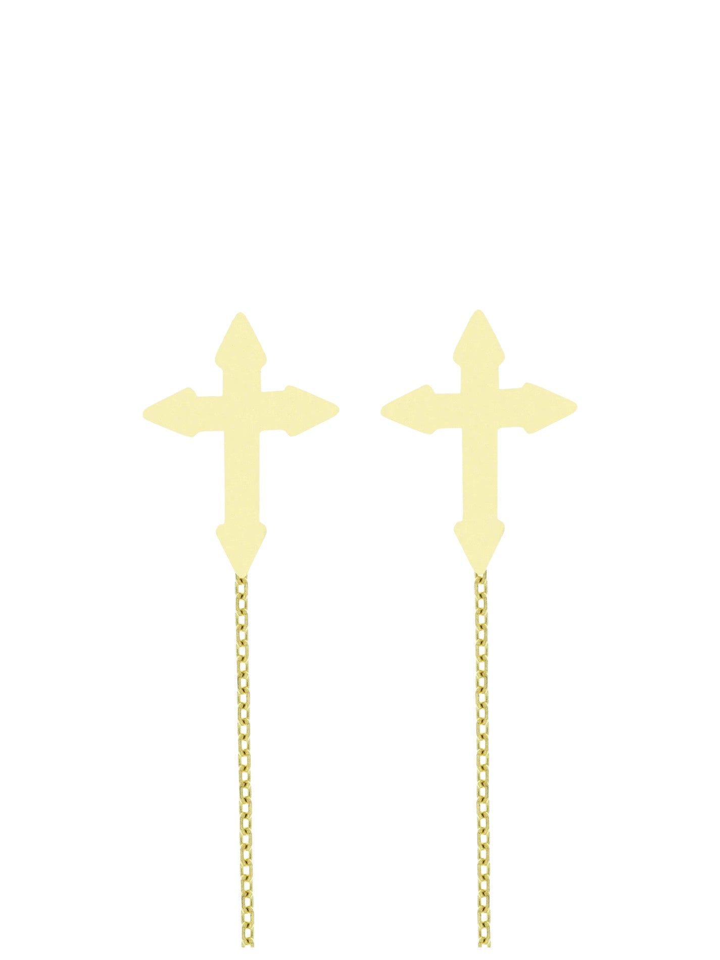 Cercei cu lantisor "Cruciulita simpla"