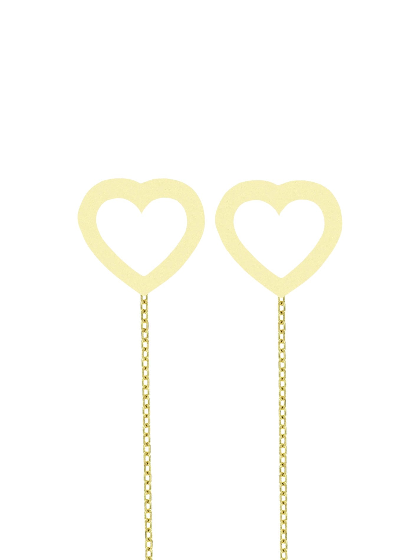 Cercei cu lantisor "Inima simpla"