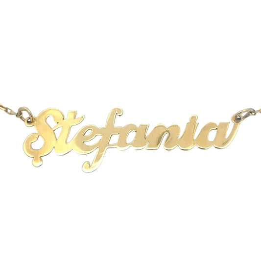 Nume din Aur "Stefania" cu lantisor - Antonia Gold