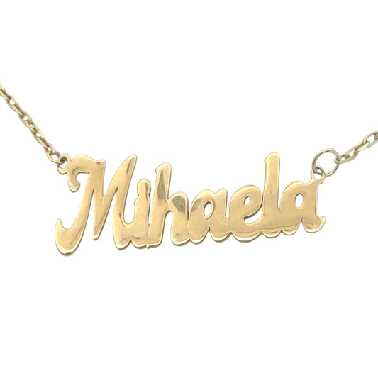 Nume din Aur "Mihaela" cu lantisor - Antonia Gold