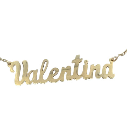 Nume din Aur "Valentina" cu lantisor - Antonia Gold