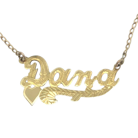 Nume din Aur 18K "Dana" cu lantisor - Antonia Gold
