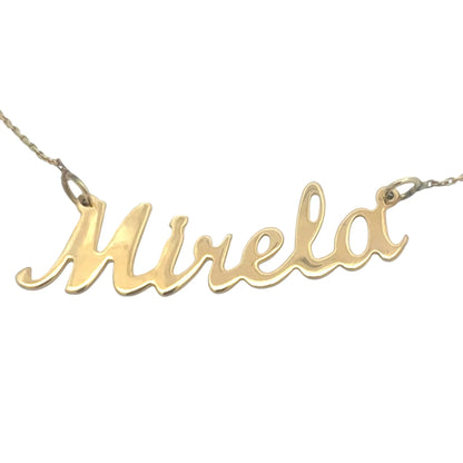 Nume din Aur "Mirela" cu lantisor - Antonia Gold