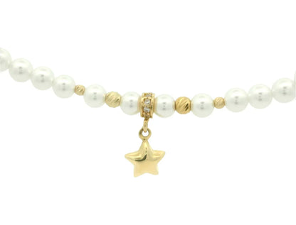 Colier perle de cultura si Aur - Steluta - Antonia Gold