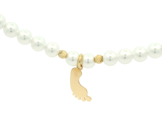 Colier perle de cultura si Aur - Piciorus