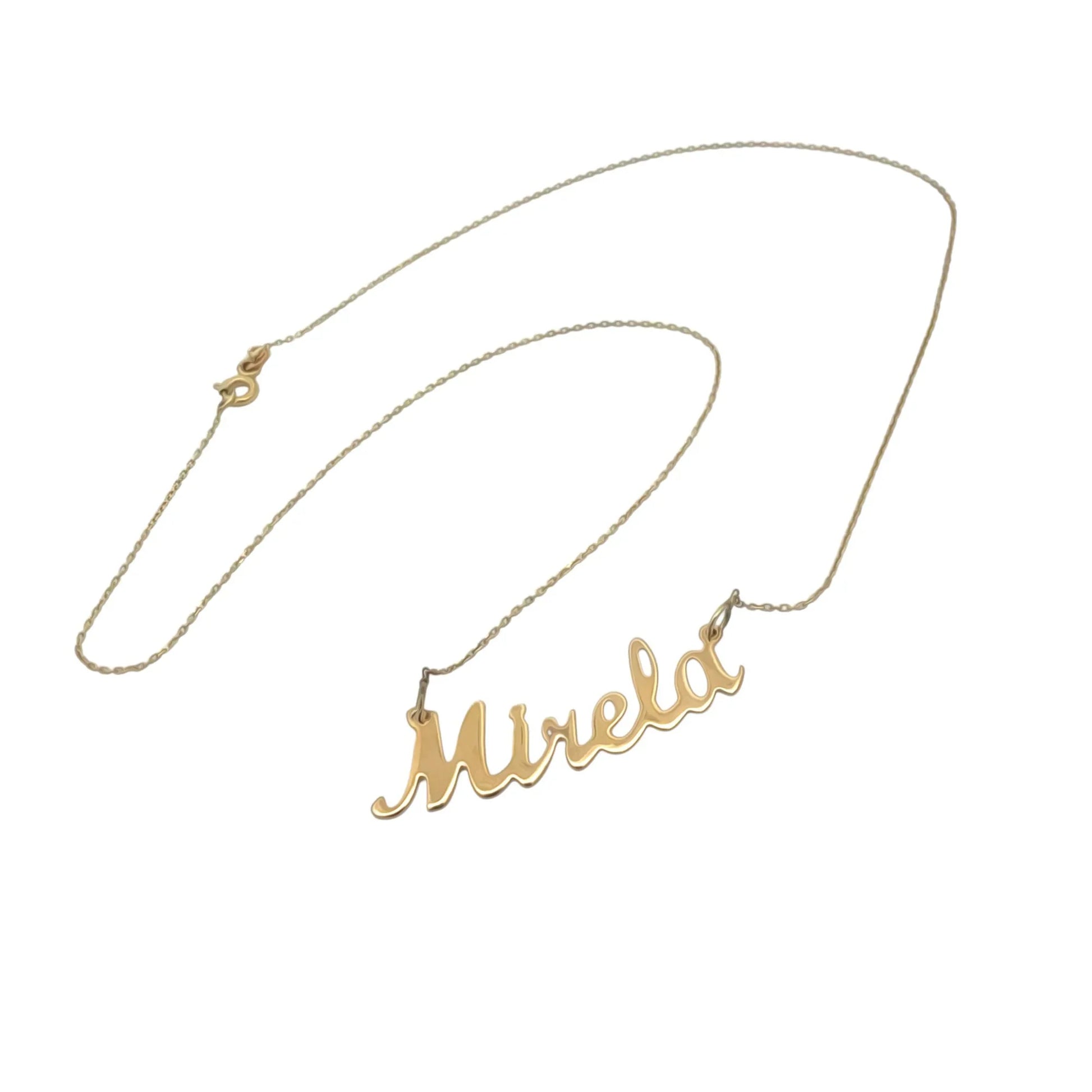 Nume din Aur "Mirela" cu lantisor - Antonia Gold