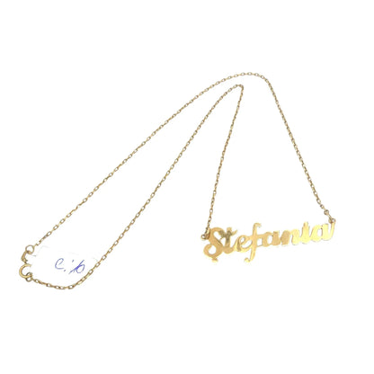 Nume din Aur "Stefania" cu lantisor - Antonia Gold