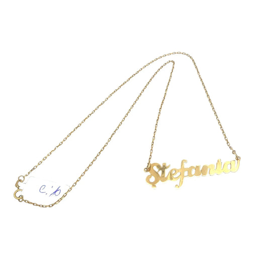 Nume din Aur "Stefania" cu lantisor - Antonia Gold