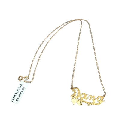 Nume din Aur 18K "Dana" cu lantisor - Antonia Gold