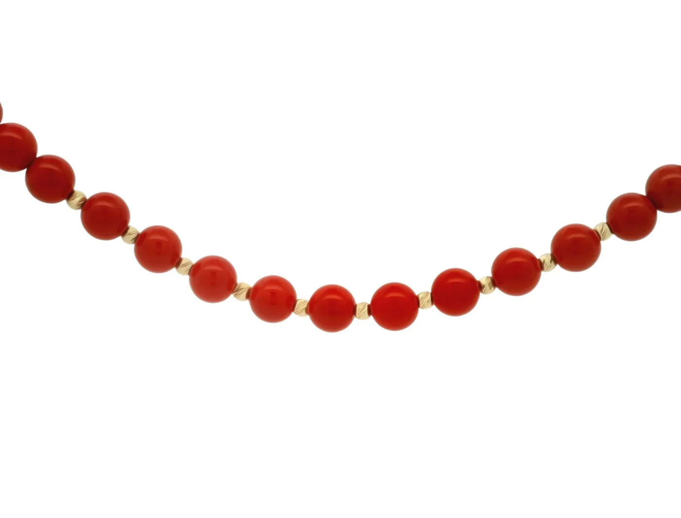 Colier perle de cultura Coral si Aur - Antonia Gold