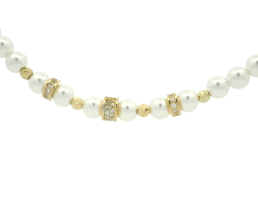 Colier perle de cultura si Aur - AG024225