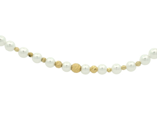 Colier perle de cultura si Aur - AG054225